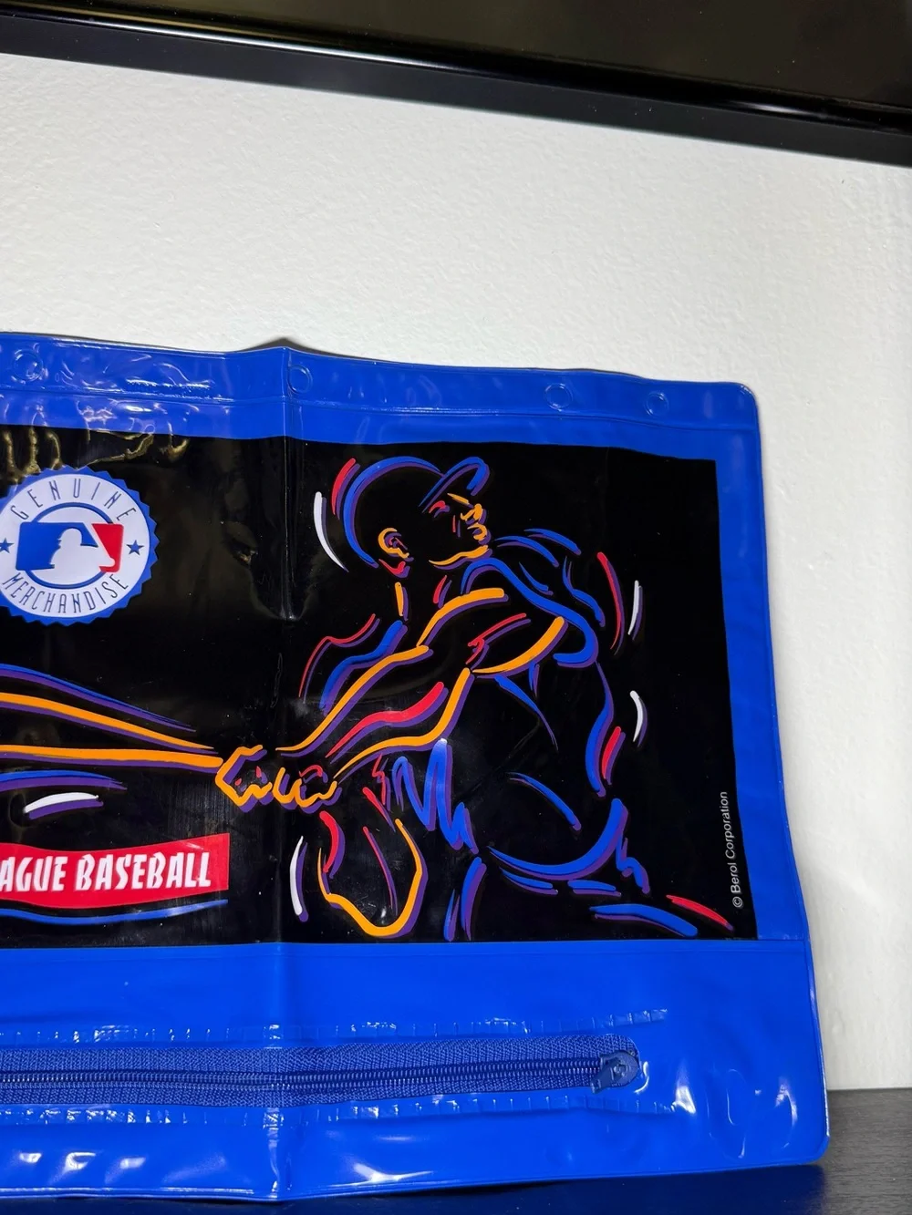 New Vintage 1990s Empire Berol Major League Baseball Binder Pencil Case Bag